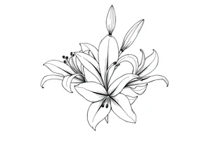 White lillies tattoo idea