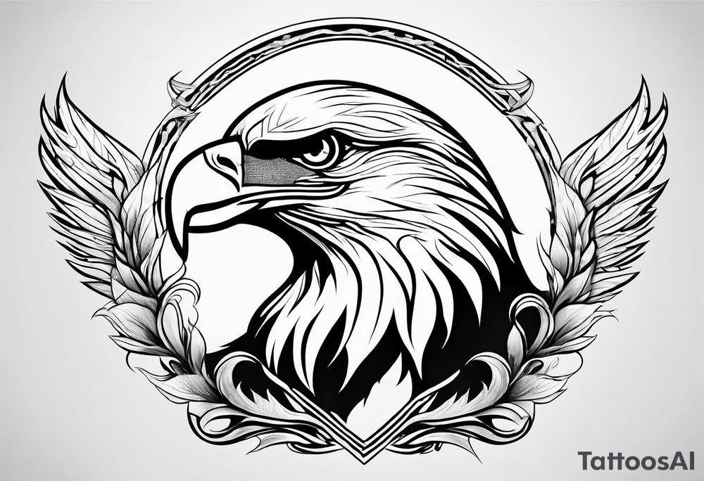 Eagle outline tattoo idea