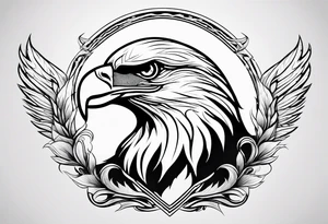 Eagle outline tattoo idea