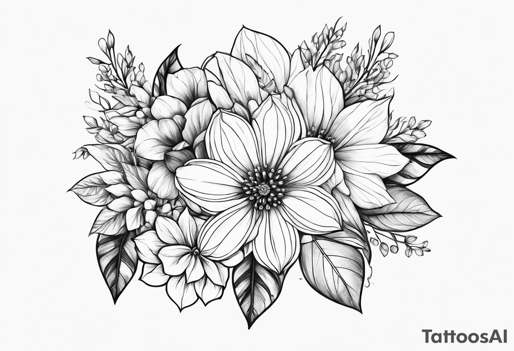 May november December February birth flower tattoo idea