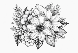 May november December February birth flower tattoo idea