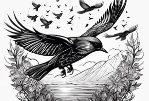 Starlings in flight tattoo idea