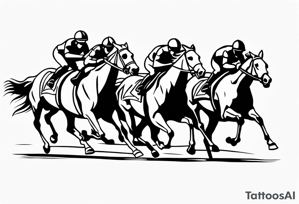 horse race tattoo idea