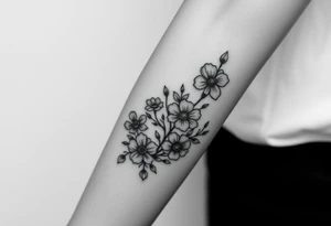 a creepy tattoo of a girls body but with flowers to represent growth tattoo idea