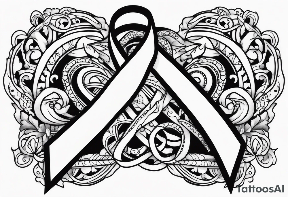 cancer ribbon tattoo idea