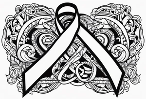 cancer ribbon tattoo idea