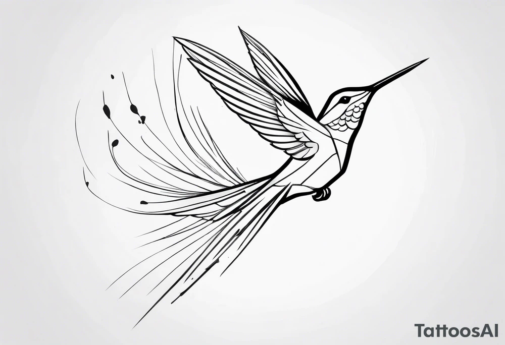 Hummingbird tattoo idea