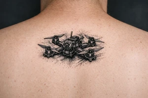freestyle fpv drone tattoo idea