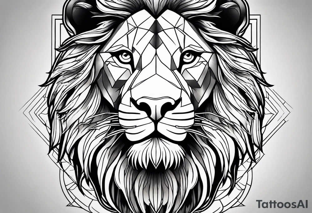 a majestic lion tattoo idea