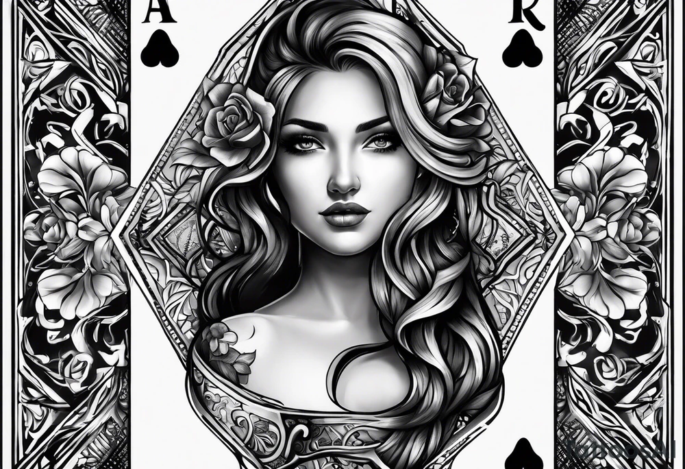 cards and dice tattoo idea