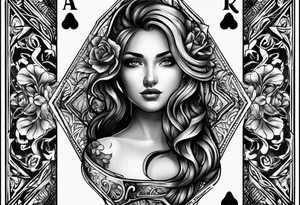 cards and dice tattoo idea