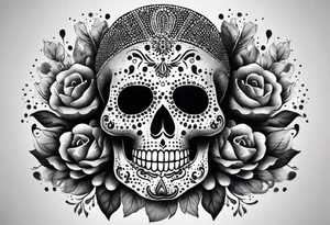 mexican skull tattoo idea