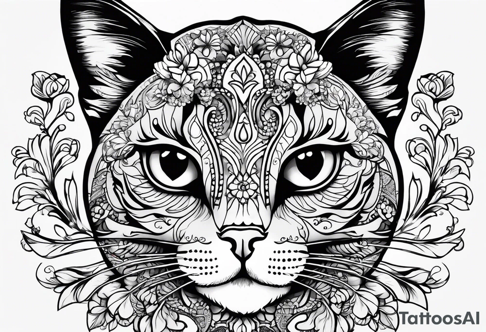 Talavera cat tattoo idea