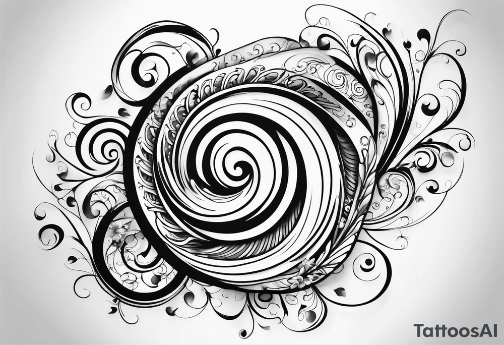 Swirls and whirls half sleeve, covers fingers tattoo idea