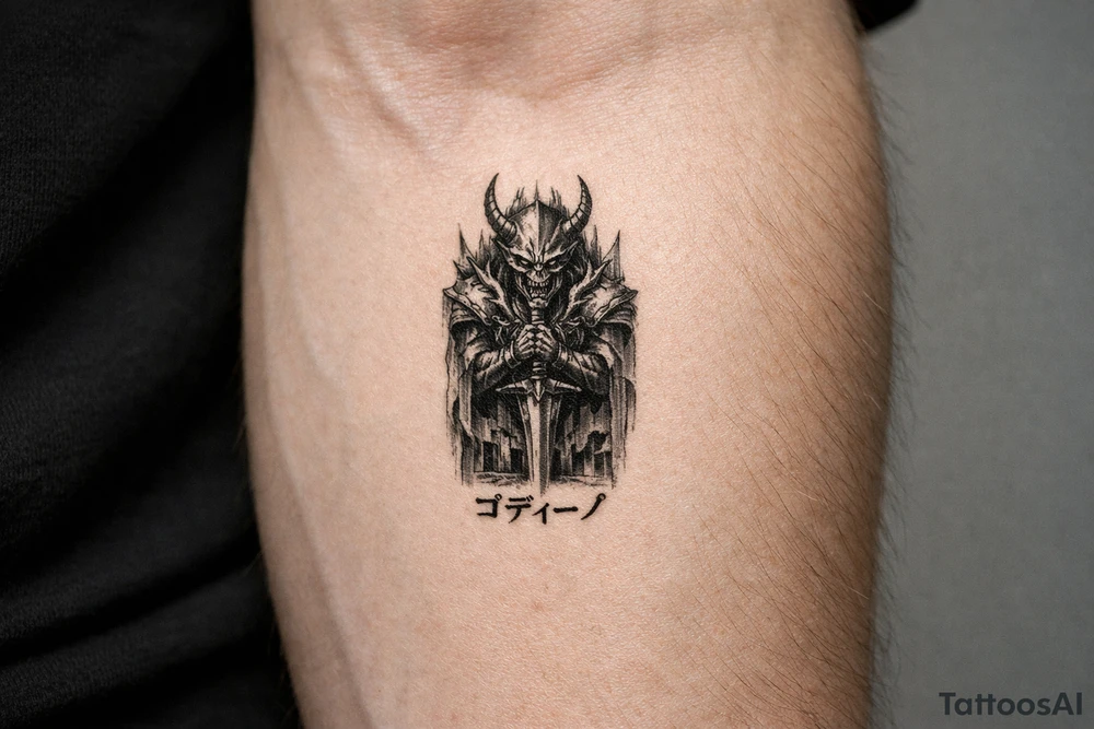 ゴディーノ vertical tattoo idea