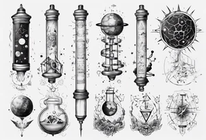 science full arm tattoo idea