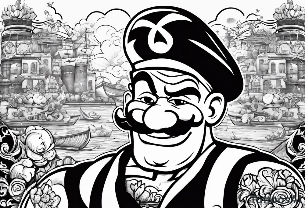Popeye the sailor tattoo idea