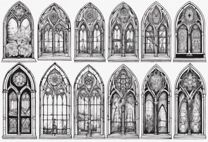 Gothic cathedral window tattoo idea