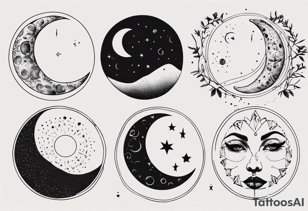 moon phases tattoo idea