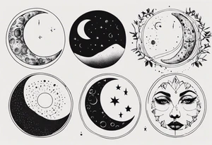 moon phases tattoo idea