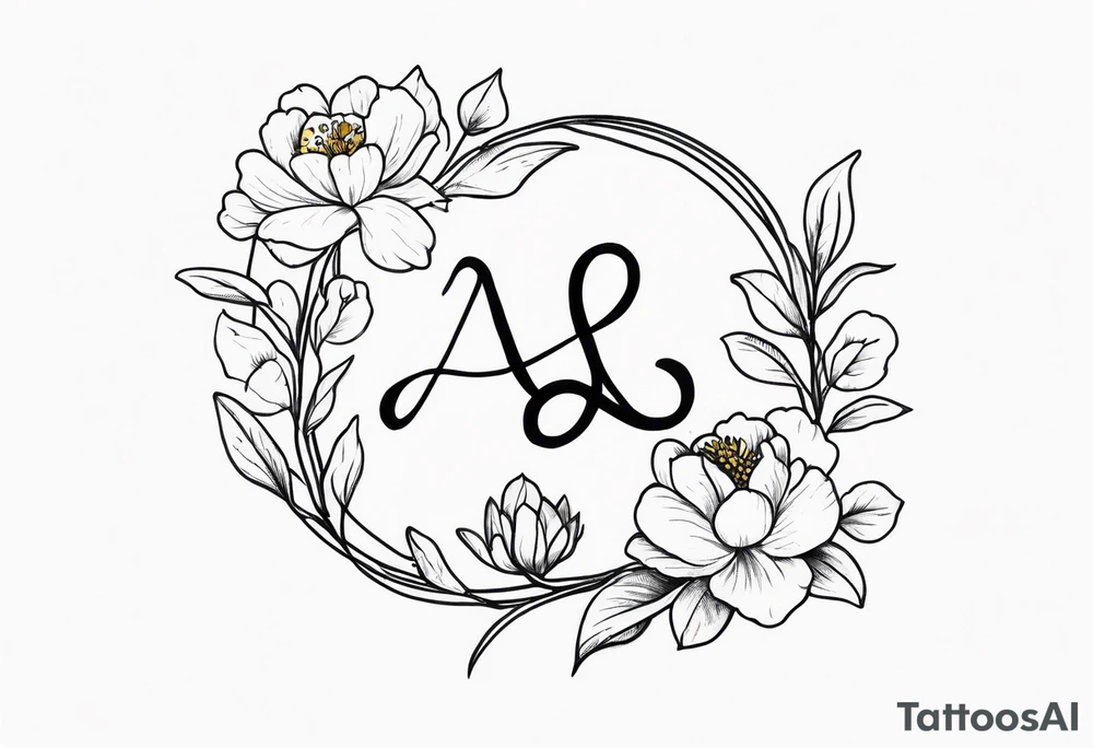 April birth flower infinity sign tattoo idea