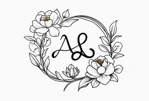 April birth flower infinity sign tattoo idea