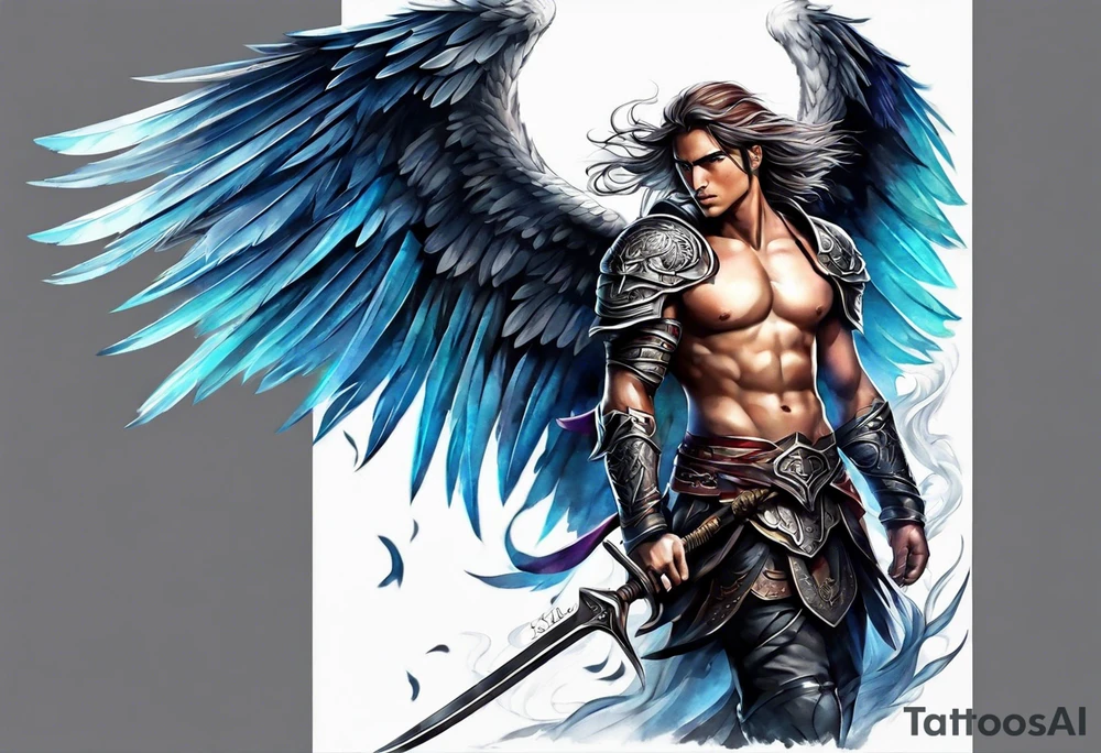Warrior Angel tattoo idea