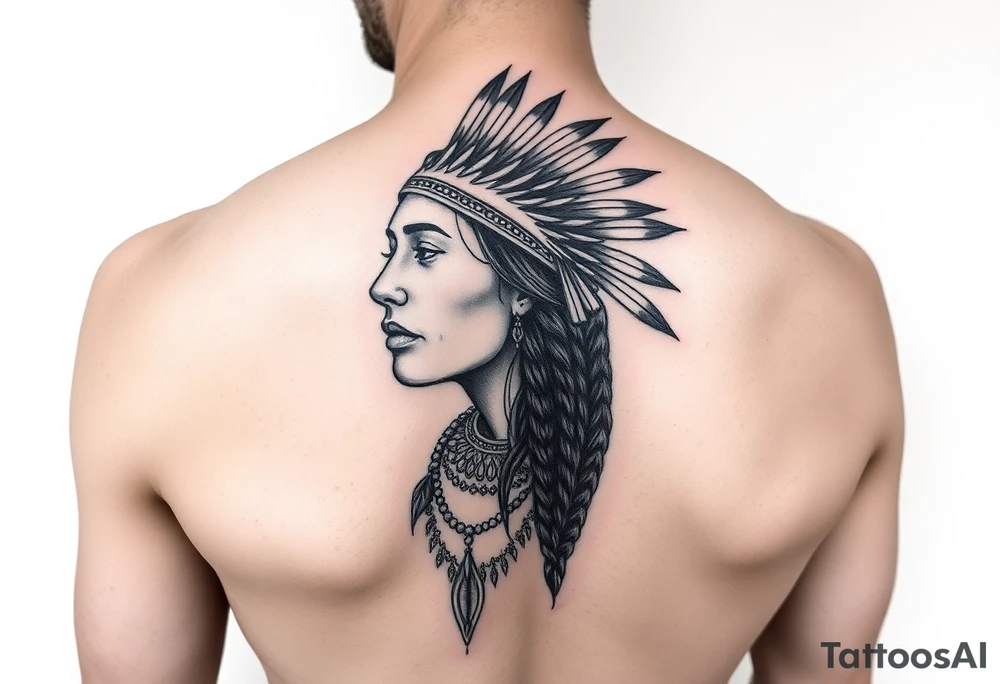 Indigenous woman tattoo idea