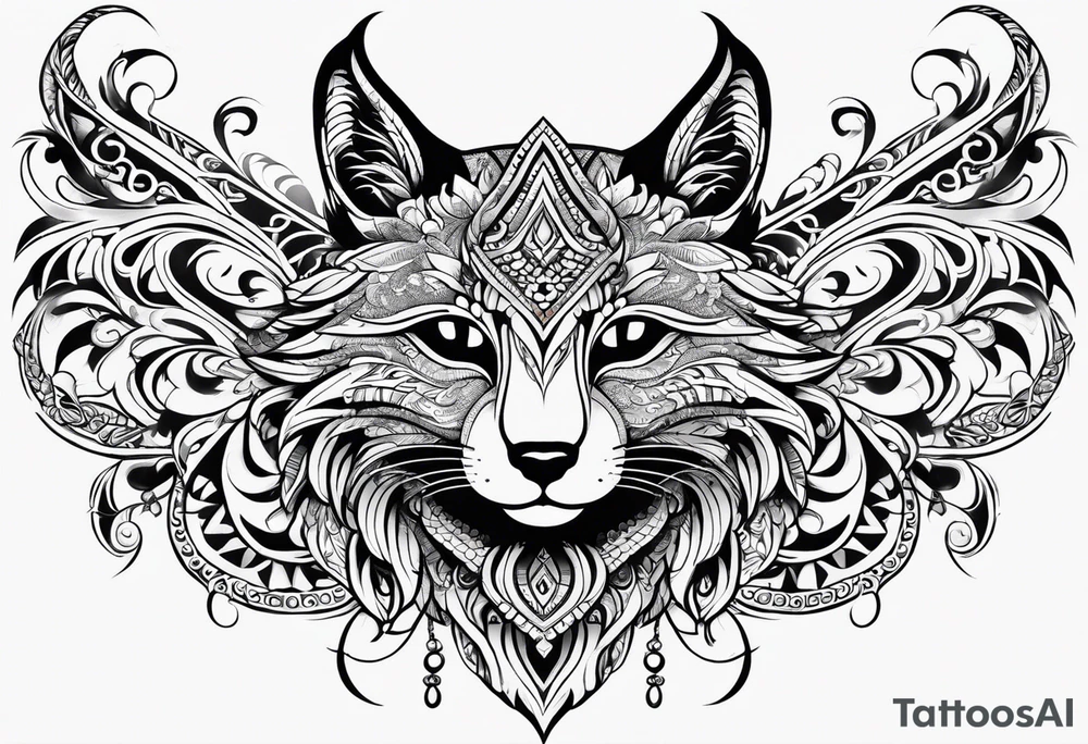 small animal face tattoo idea