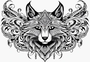 small animal face tattoo idea