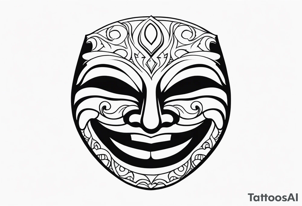 Gothic Laughing mask tattoo idea