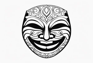 Gothic Laughing mask tattoo idea