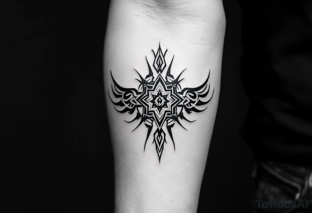 corbeau tribal tattoo idea