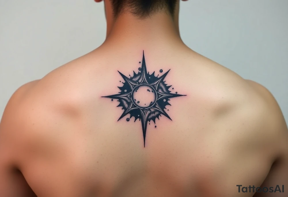 negative space tattoo inspired by the galaxy tattoo idea