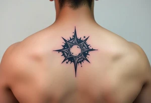 negative space tattoo inspired by the galaxy tattoo idea