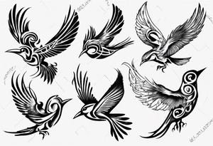 Bird breaking free tattoo idea