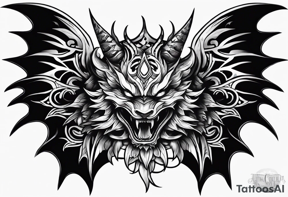 Creature from hell tattoo idea
