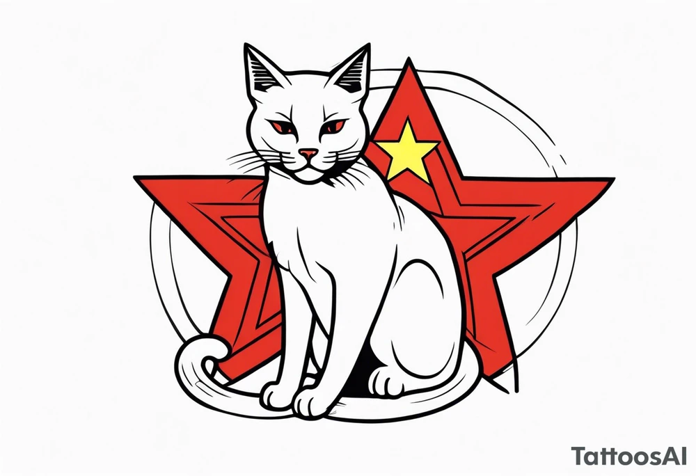 Communist cat tattoo idea