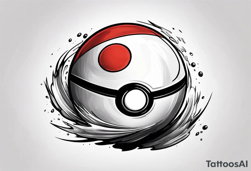 extremely simple pokeball tattoo tattoo idea