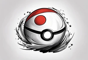 extremely simple pokeball tattoo tattoo idea