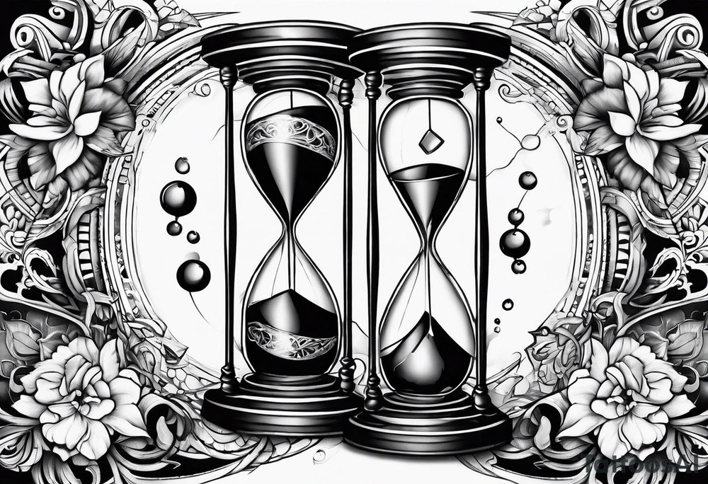 Broken hourglass tattoo idea