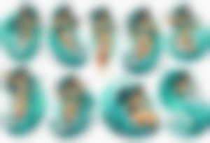 a beautiful chubby turquoise serpent woman emerging from an ocean wave, crashing onto the shore tattoo idea