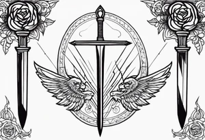 3 of swords tattoo idea