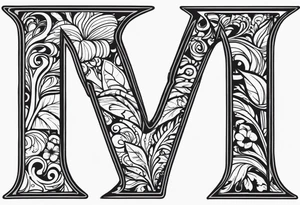 Starting with letter K and ending with letter V tattoo idea