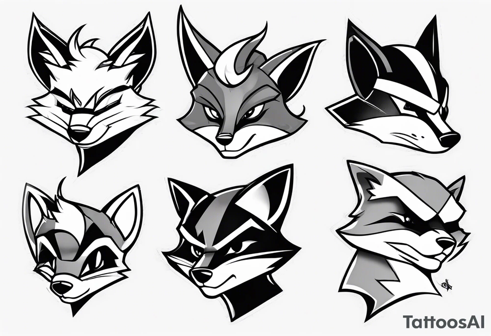 Sly cooper flash sheet tattoo idea