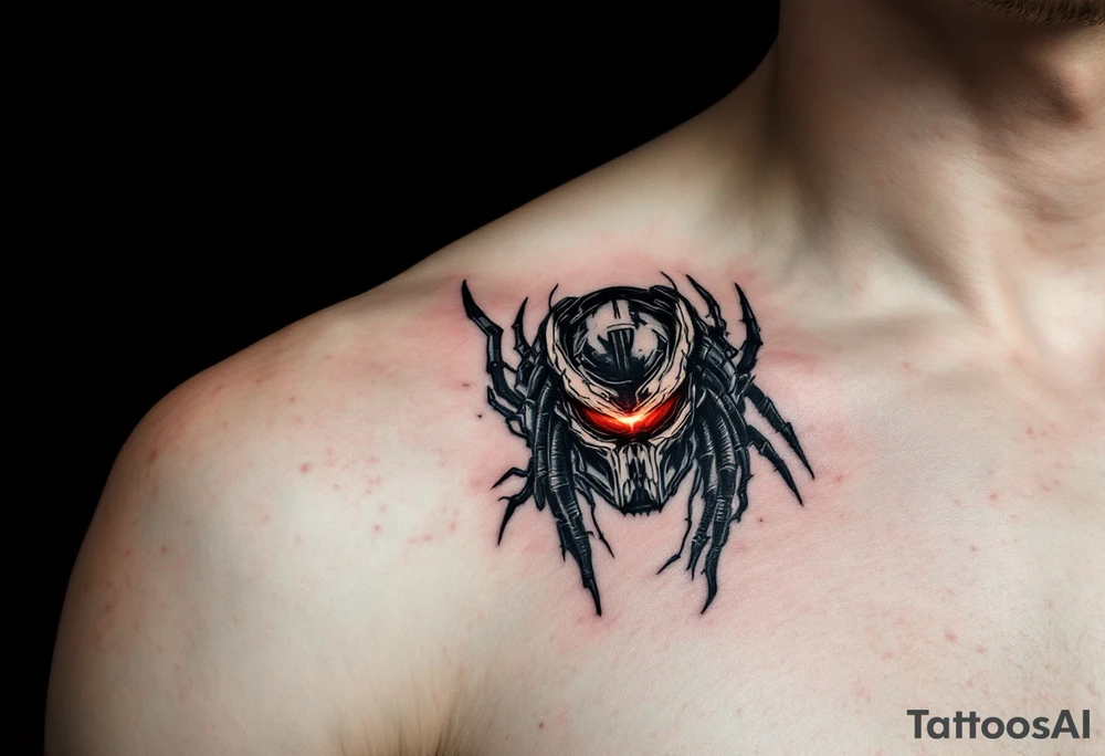 Cyber Predator – A partially cybernetic Yautja, enhanced with mechanical limbs, integrated targeting implants, and a glowing red cyber-eye replacing its bio-mask. Uses a retractable energy blade instead of wrist-mounted claws. tattoo idea