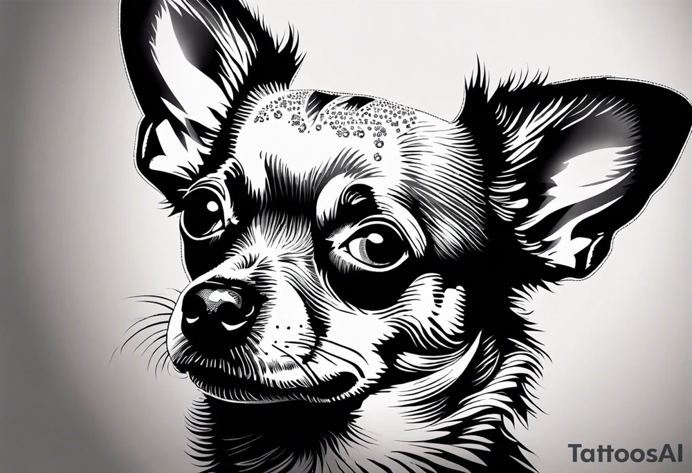 Funny chihuahua tattoo idea