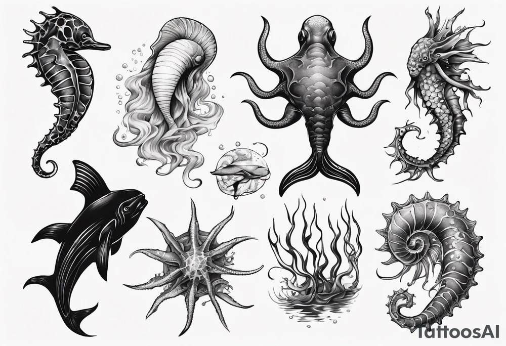 sea creature tattoo idea