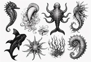 sea creature tattoo idea