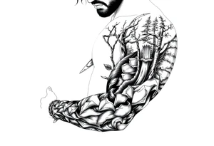 Dungeons and Dragons, Dungeon Master, Reading, Writing, Fantasy, Forest Scene tattoo idea